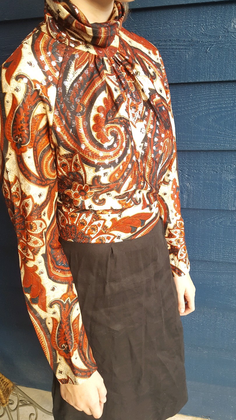 Vintage 1960’s Mod Dress by 100 Parkhouse Dallas metallic top xs