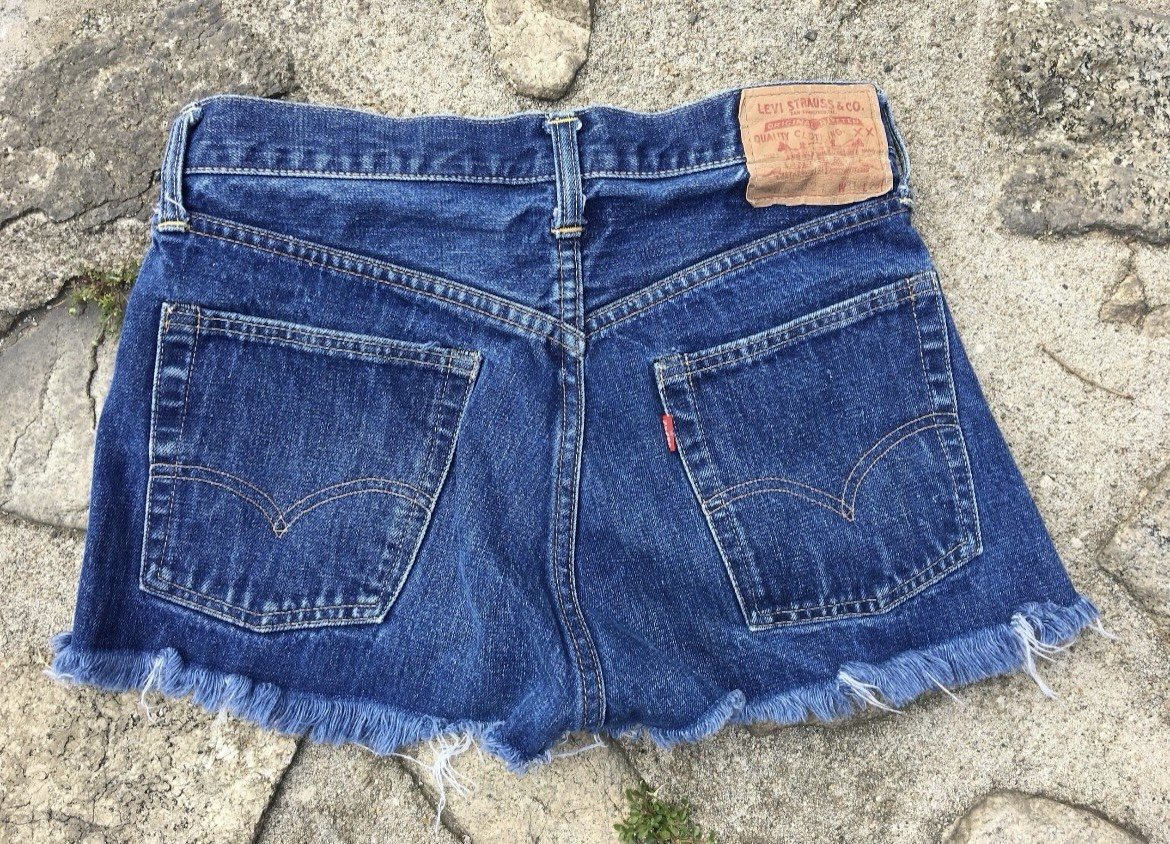 True Vintage 505’s Levi’s Big “E” Denim Cutoffs/ 505 -0217 /Late 60’s Early 70’s