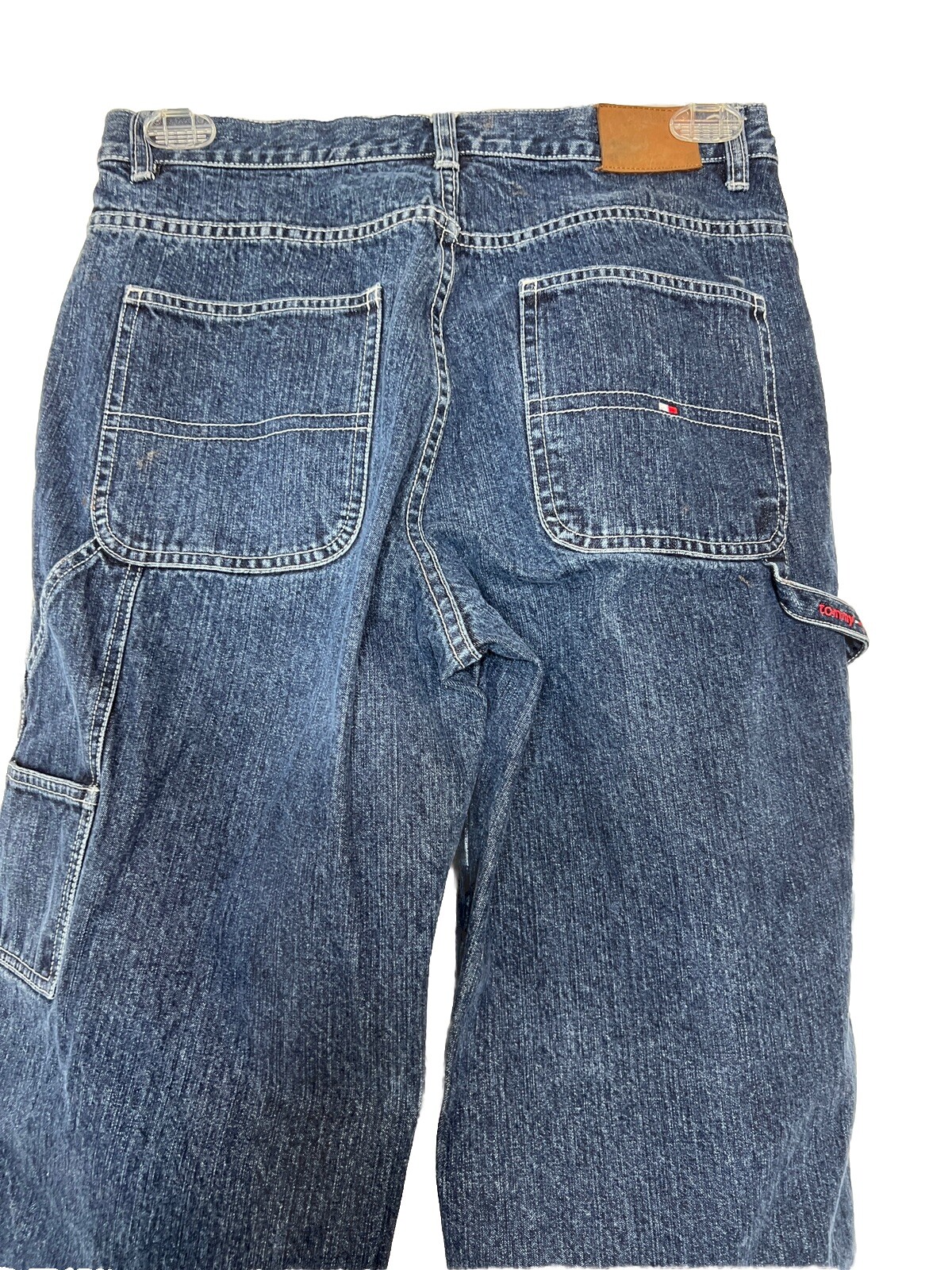 Vintage Tommy Hilfiger Carpenter Jeans Women 31×30 Blue Relaxed Baggy Y2K Tag 10