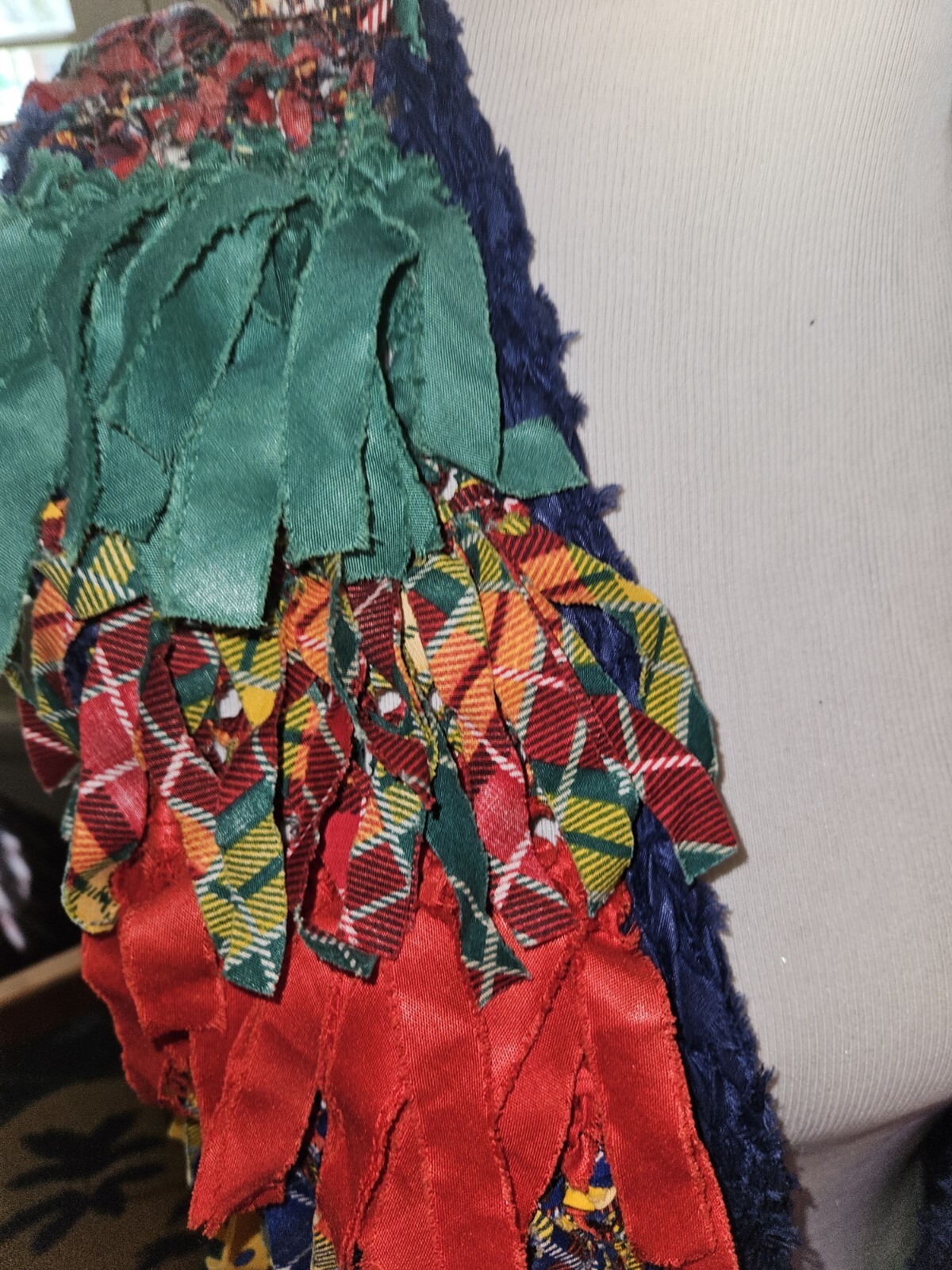VTG 1989 Estelle Gracer Hippie Rag Rug Artisan Vest Multicolored Open Size S