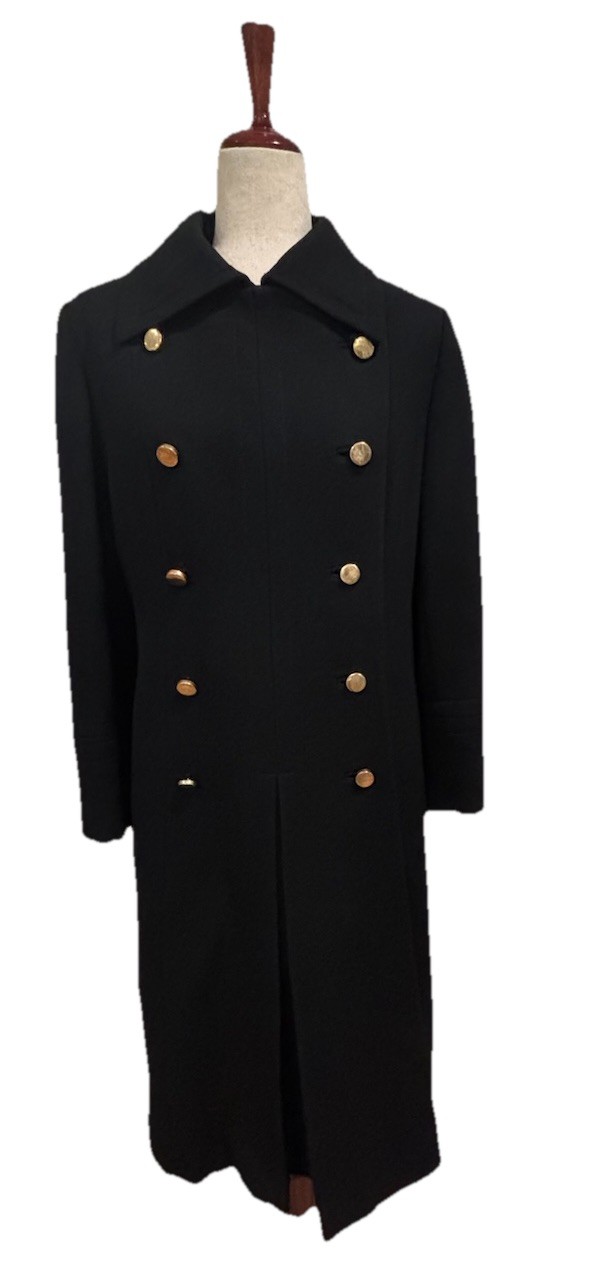 VINTAGE MISS BERGDORF GOODMAN 1960’s A GOLET ORIGINAL BLACK WOOL COAT Women’s M