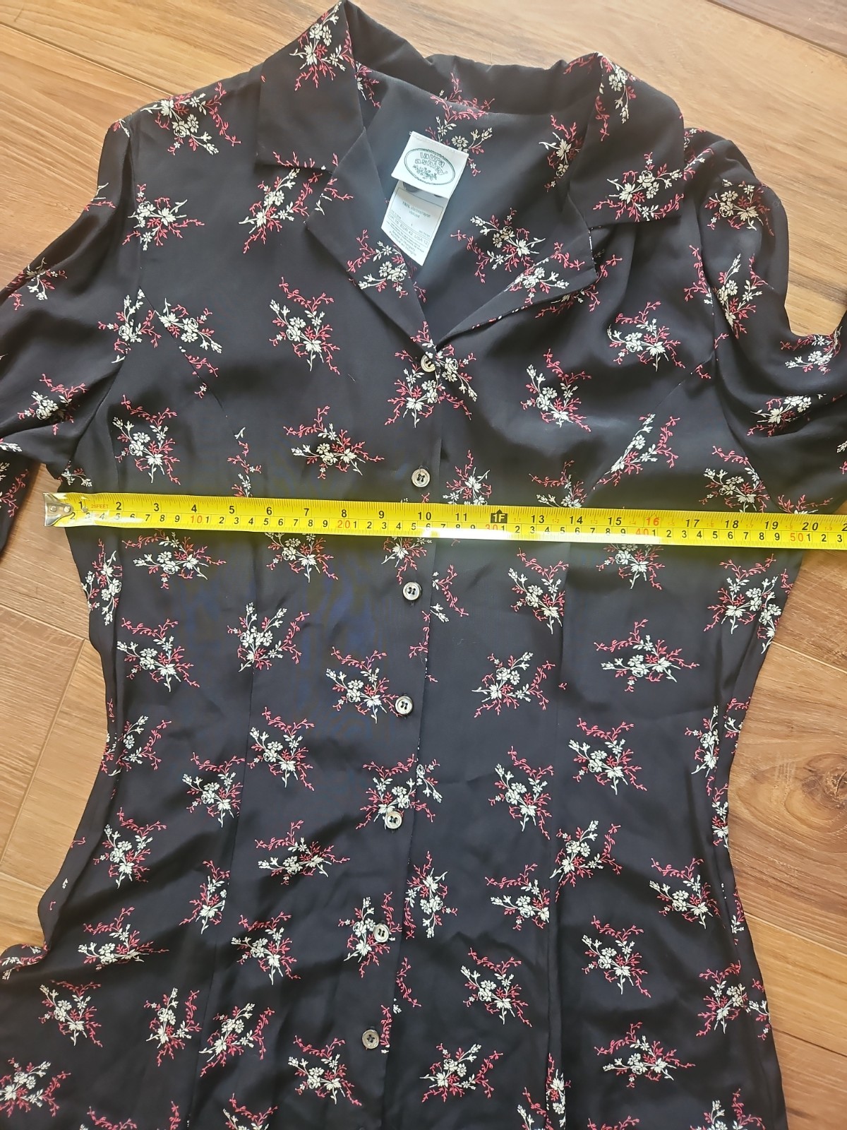 Vintage Laura Ashley 90s Grunge Floral Rayon Dress Made in Hungary USA 12 UK 16
