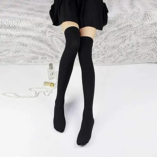 Warm Stockings New Women Over The Knee Socks Long Boots Knit Thigh Highlight