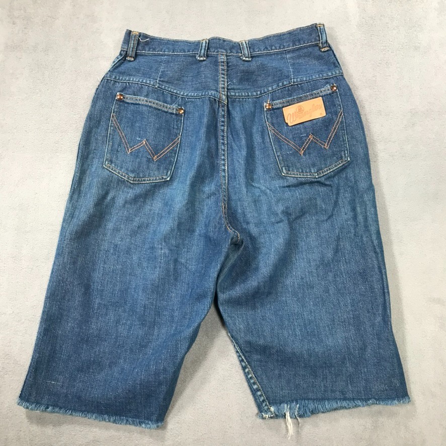 Vintage 50s Wrangler Blue Bell Sanforized Denim Bermuda Shorts Misses 16 (26″)