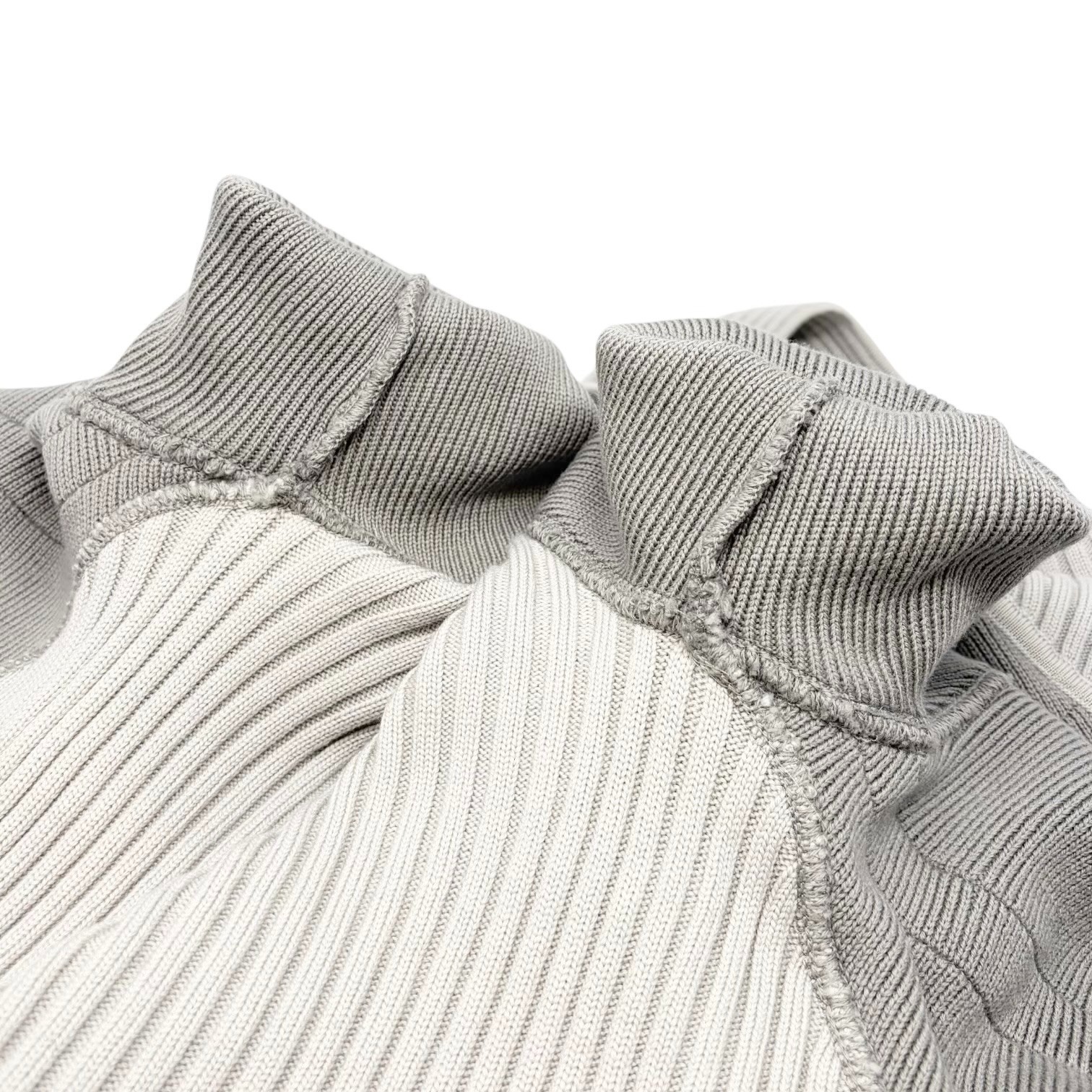 CHANEL Sport Vintage 04A CC Logo Knit Zip Hoodie Jacket Top #38 Gray 901826