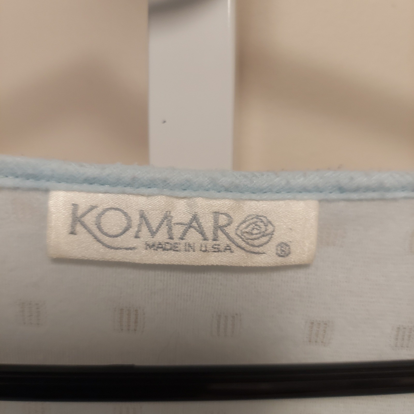 Komar Vintage Nightgown Rosette Long Sleeve USA L Flannel Cottage Coquette