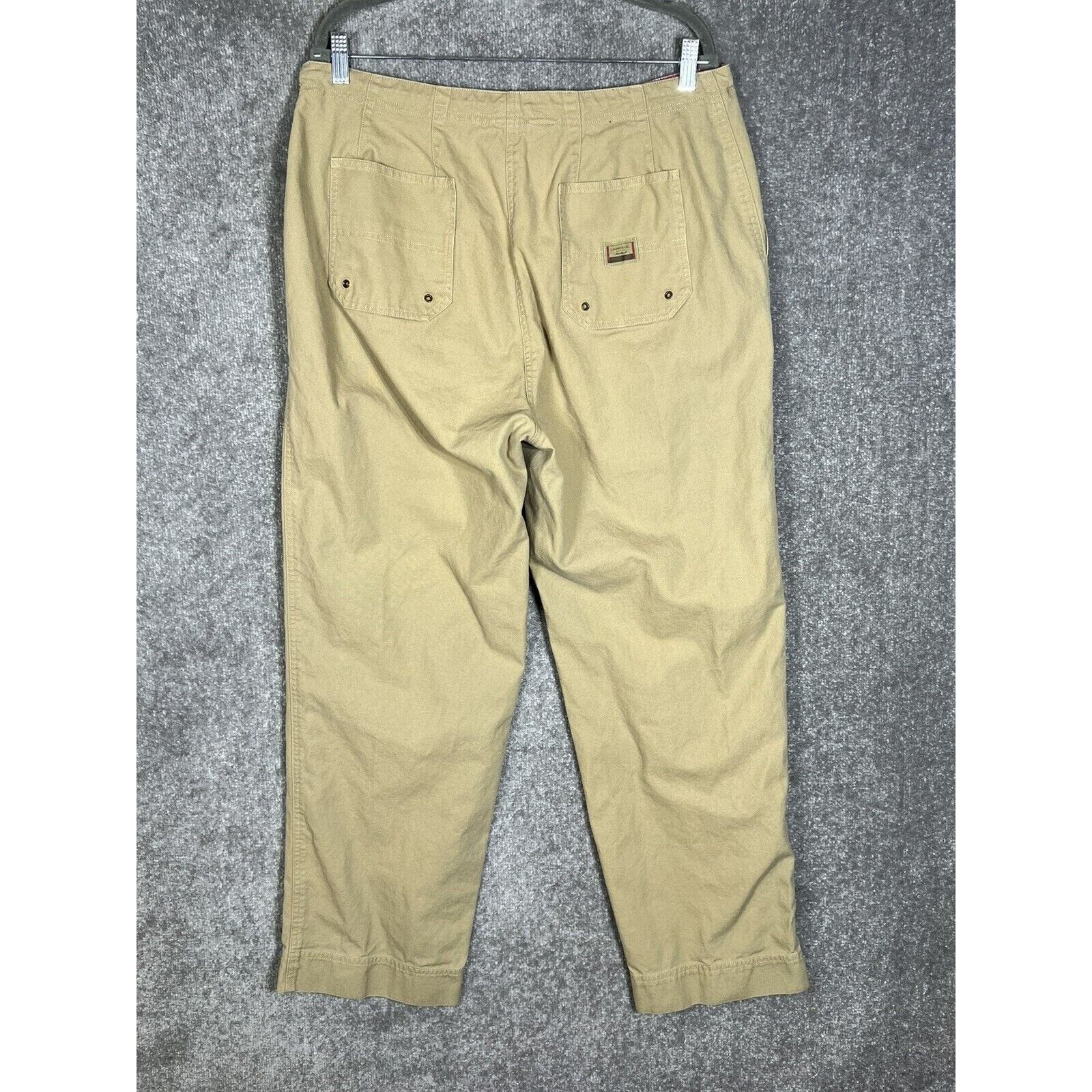 LAUREN Ralph Lauren Wide Leg Trouser Pants Womens Size 14W Khaki Tan VINTAGE