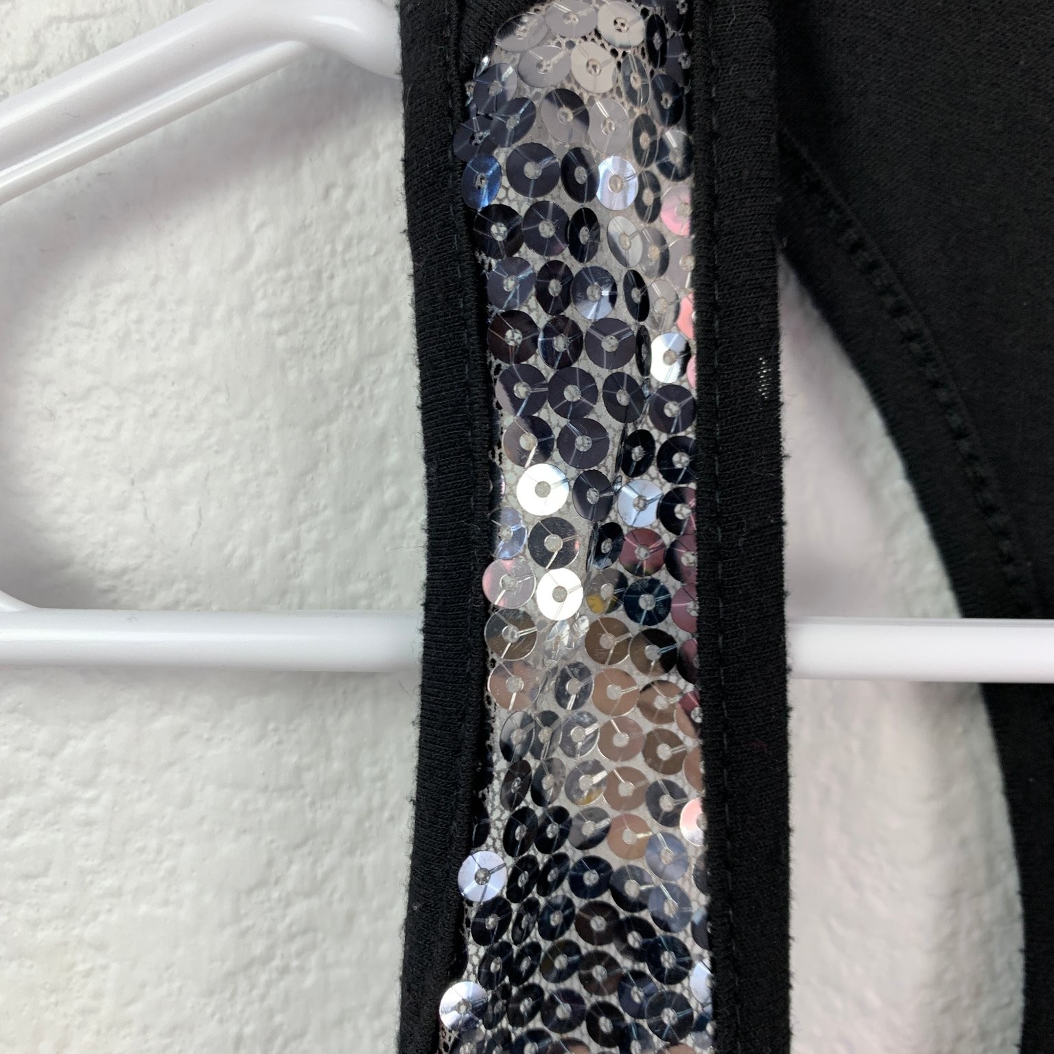 Daytrip Sequin Racerback Tank Top Black Silver Zebra Party Going Out Mob Wife