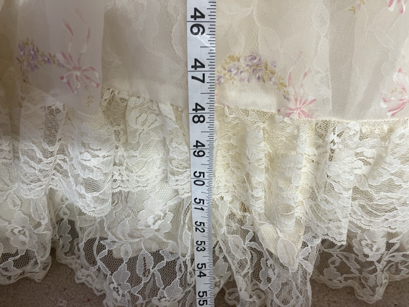 VTG Gunne Sax Wedding Dress Prairie Bows Ivory Lace Victorian Hoop Skirt Sz 5 Xs