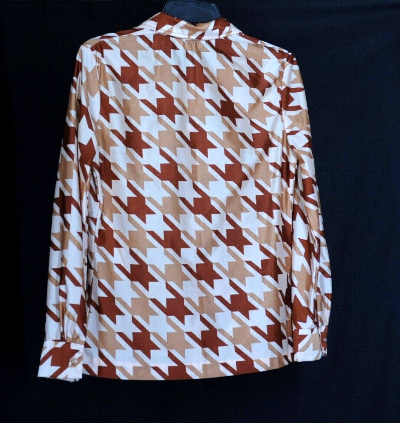 VTG Loubella Extendables 70’S Disco Shirt Women’s Top Size S Butterfly Collar