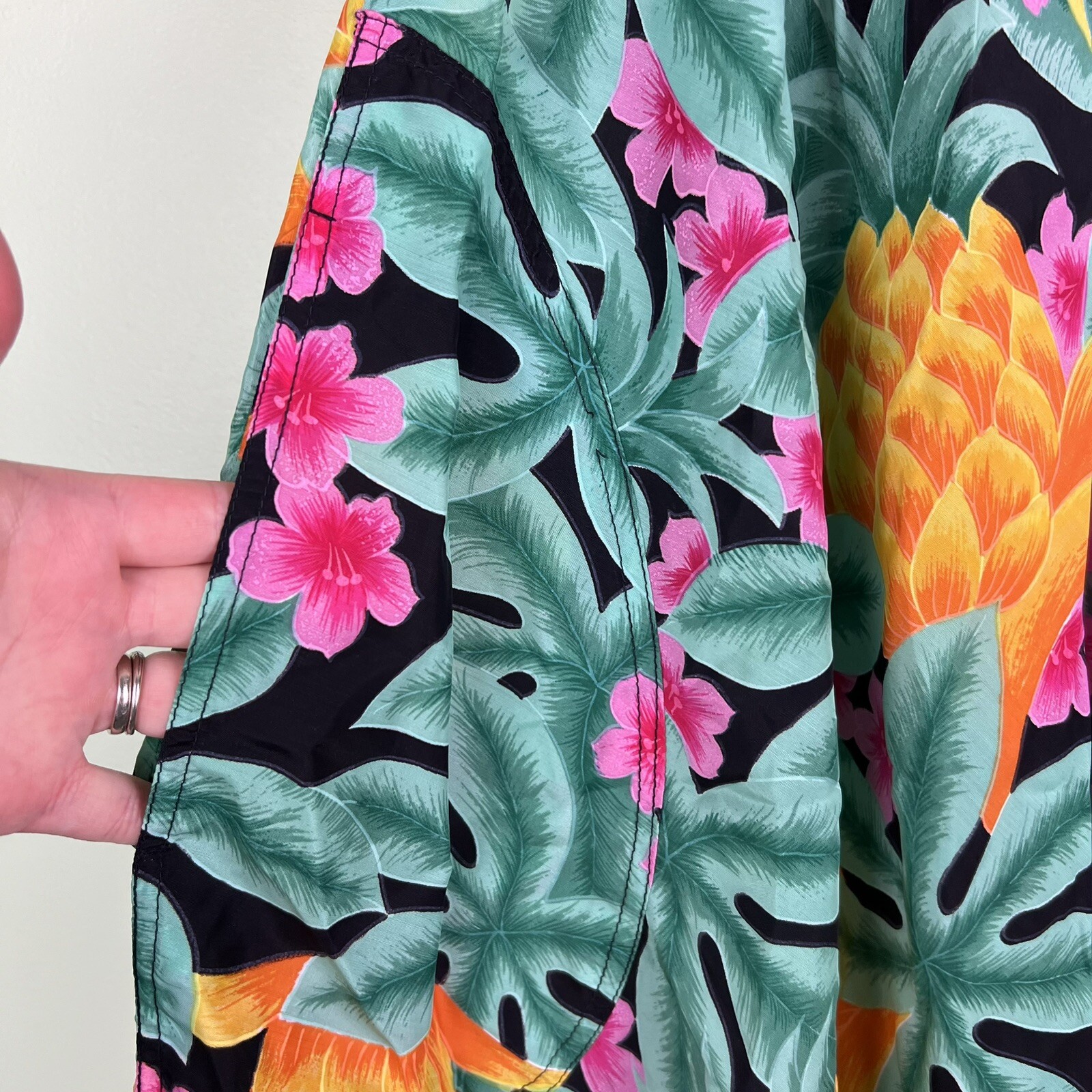 VTG 60s McInerny Hawaiian by Sidney Tie Strapless Knee Short Dress Sz XS/Small