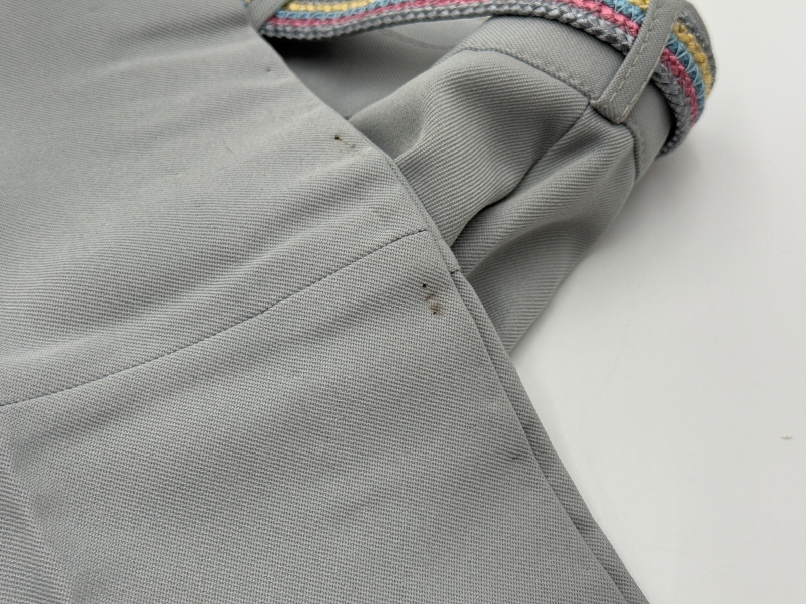 Vintage 1970s Womens Bell Bottom Dress Pants by Panther 15/16 Lt.Gray NOSWD