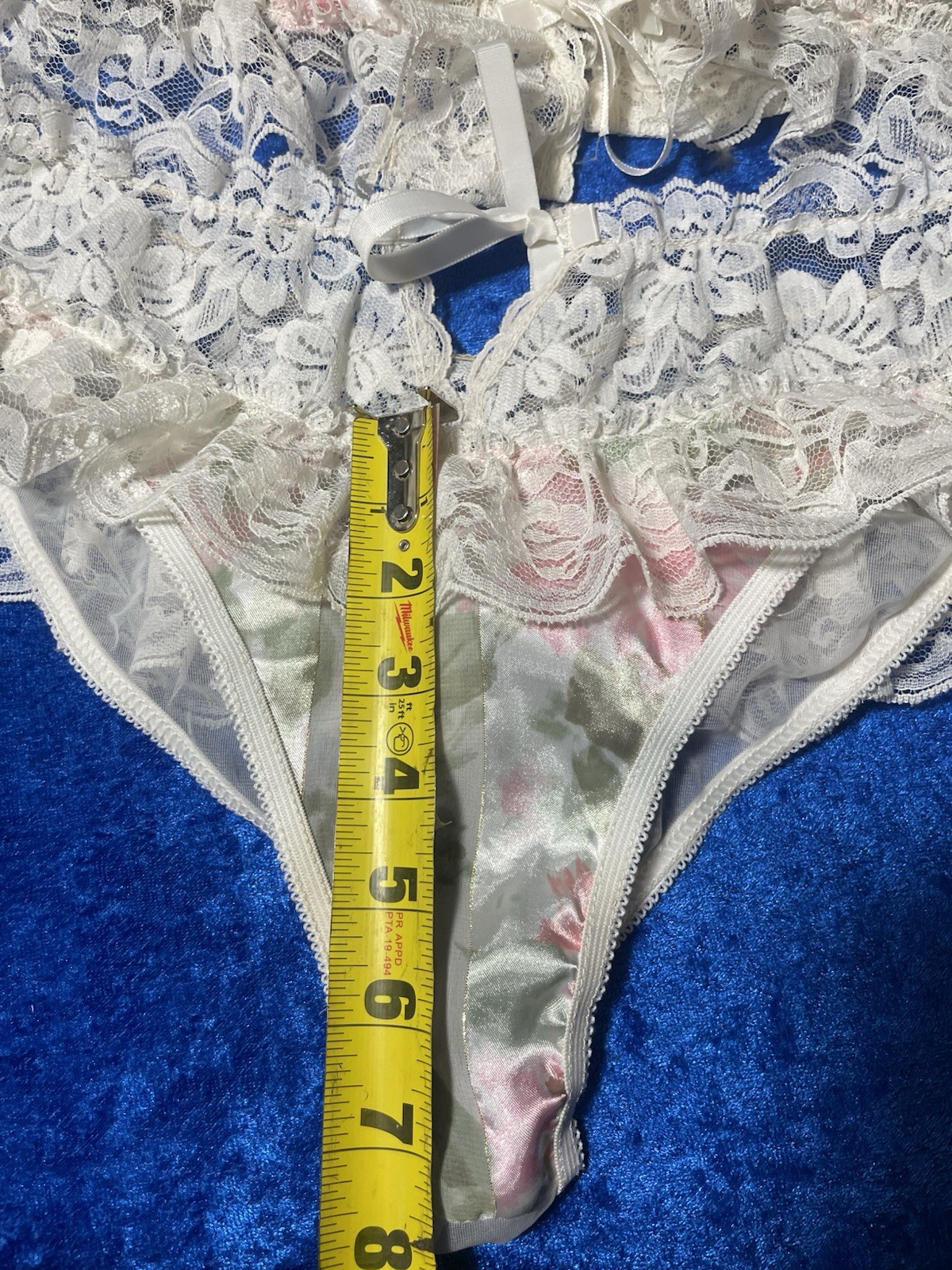 Vintage Jessica Intimates Lingerie Set Frilly Lace Camisole Panties Mesh Sissy