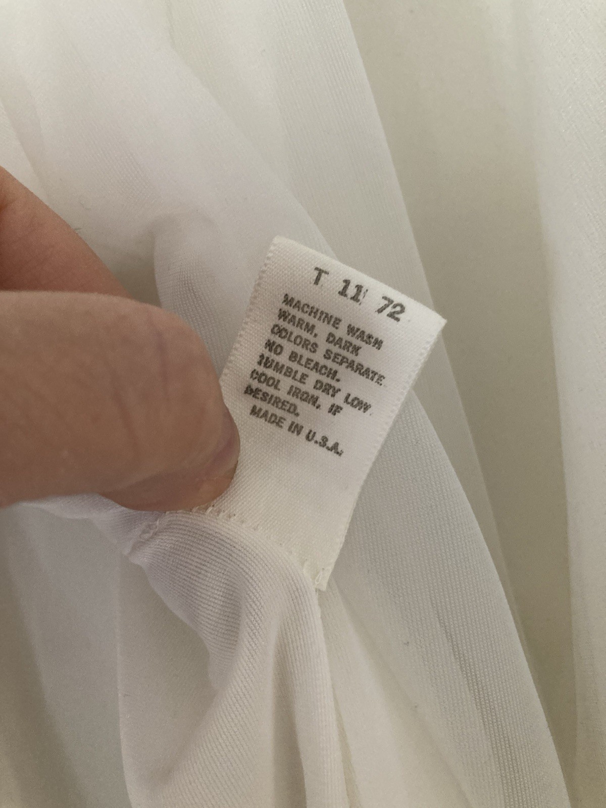 Vintage 1960’s Gossard Artemis Cream Nylon Chiffon Peignoir Robe Medium USA