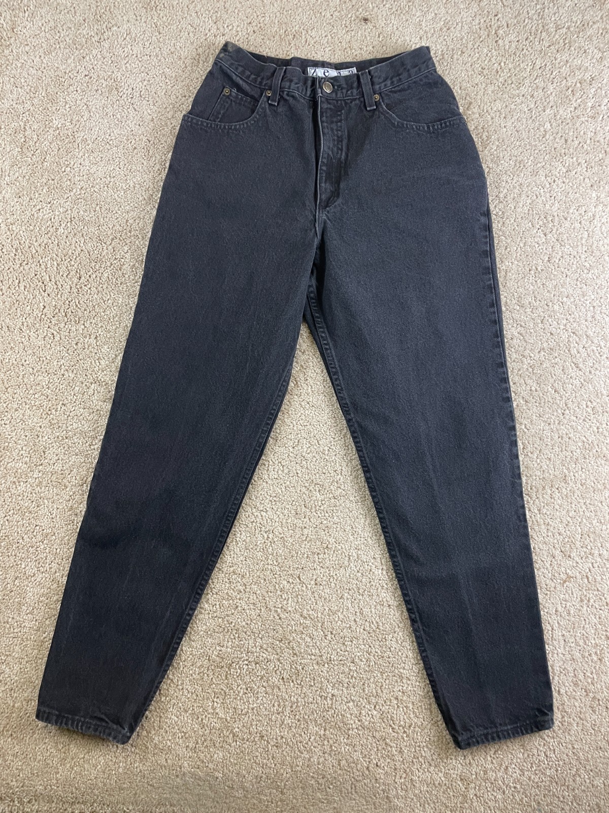 Vintage Zena Jeans Womens 26×29 Denim Mom Jeans High Rise Black