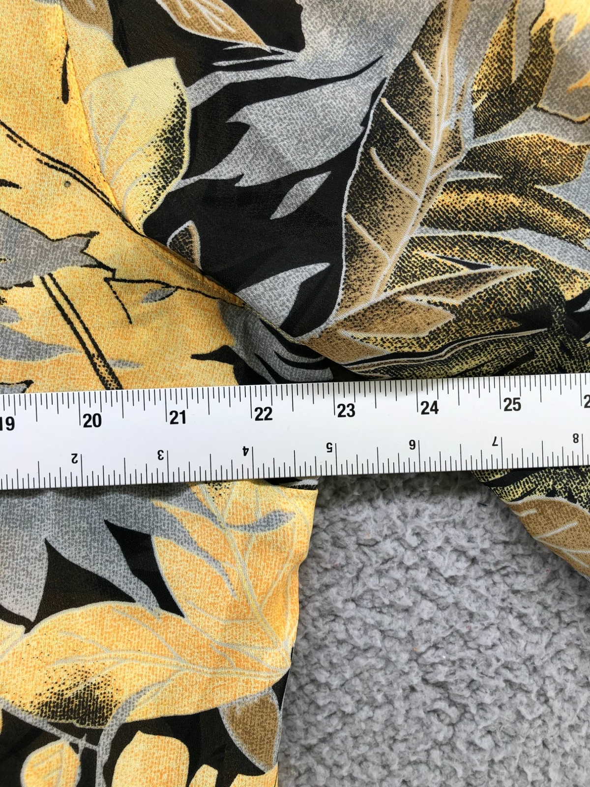 Vintage Tropical Hawaiian Shirt Womens XL Yellow Black Floral 1/2 Sleeve Hippie
