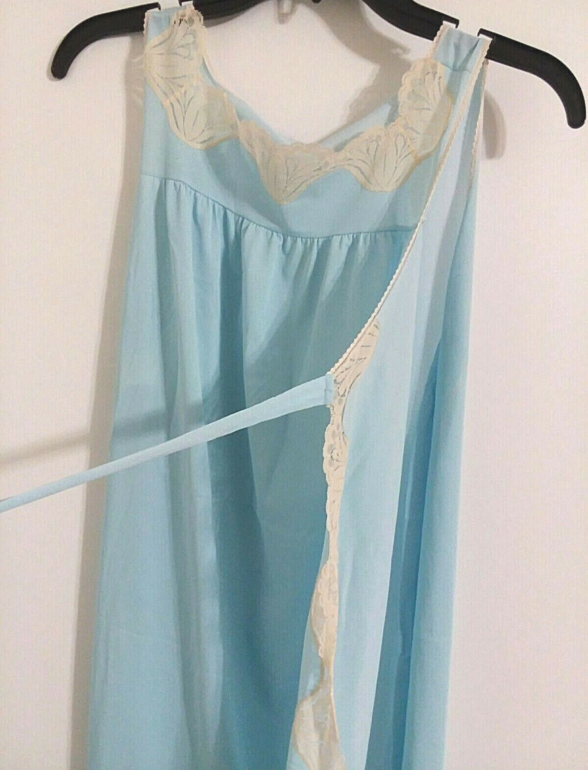 Heiress Nightgown Sleep XS Vintage Long Split Side Tie Lacy Women’s