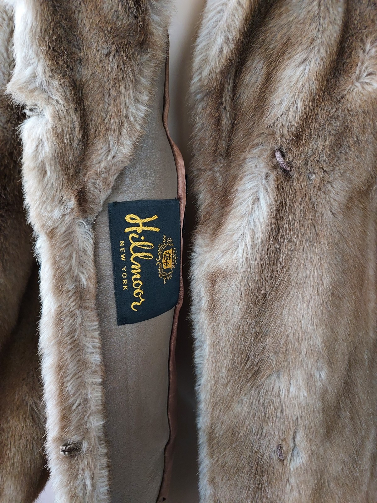 Vintage 60s „Hillmoor NY Tissavel France Faux Fur Mink Coat