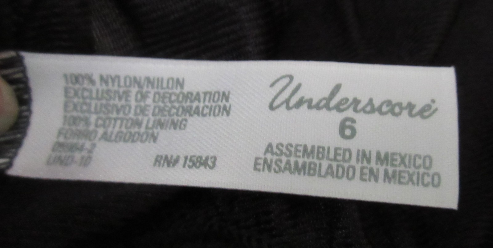 unworn vtg UNDERSCORE lace waist BLACK MEGA HI LEG SISSY sheer panties 6/M