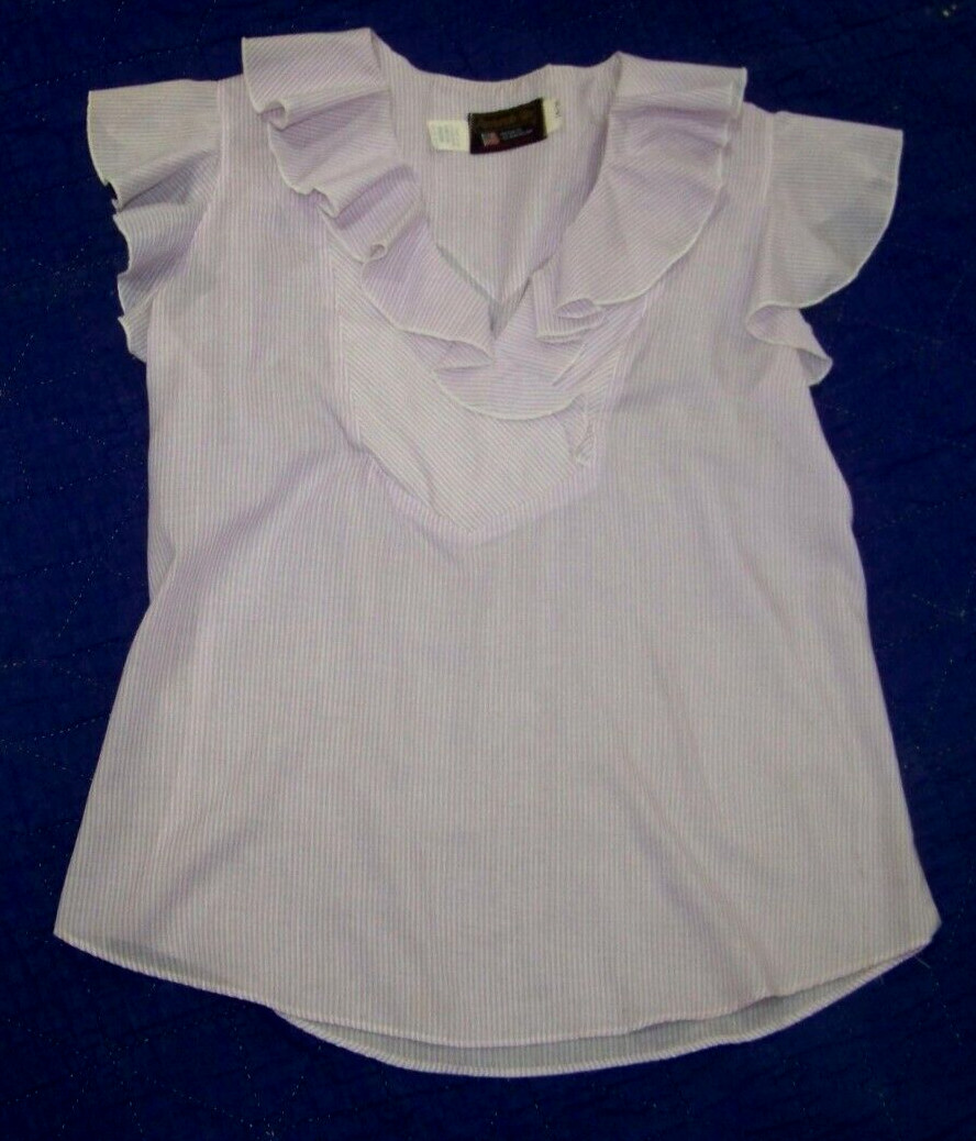 Vintage Panhandle Slim Pullover Top – Flutter Sleeves – 16/38 (See Measurements)