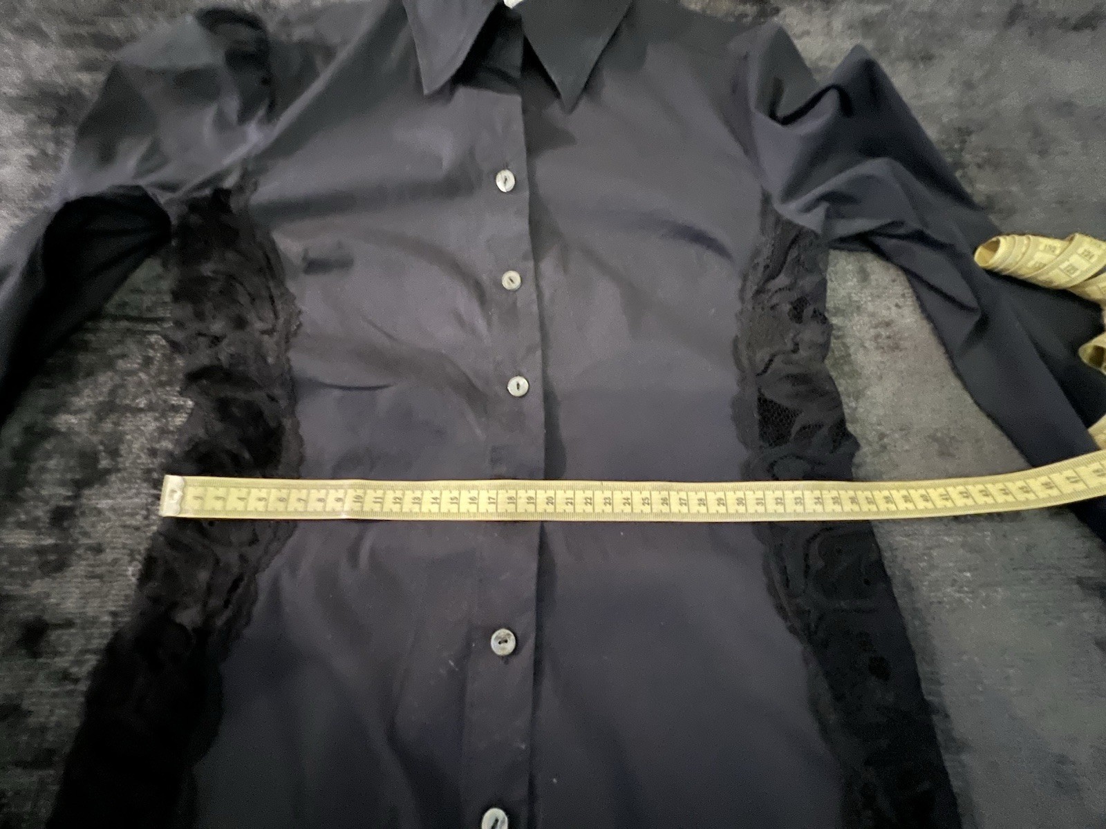 Vintage Dolce & Gabbana Wide Lace Insert Shirt Dress