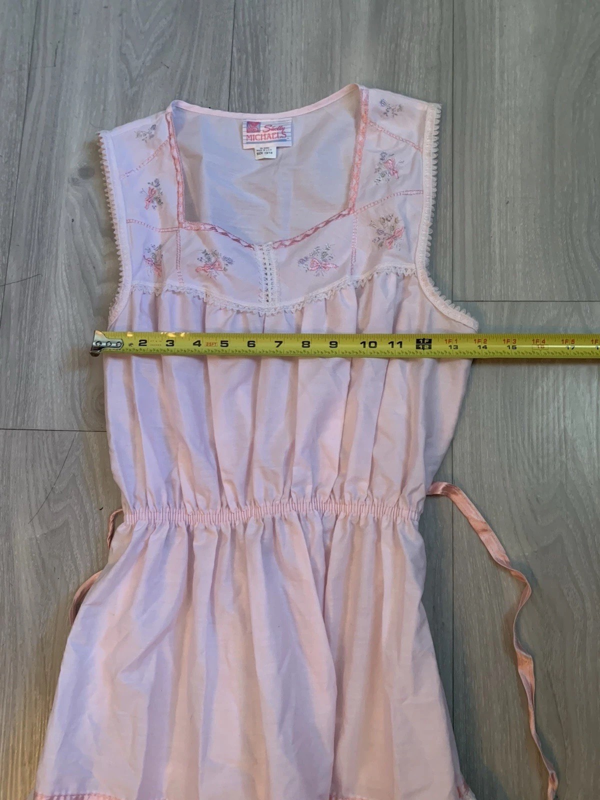 Vintage Shelly Michaels Embroidered Sundress Junior Size 13/14 (Fits like XS)