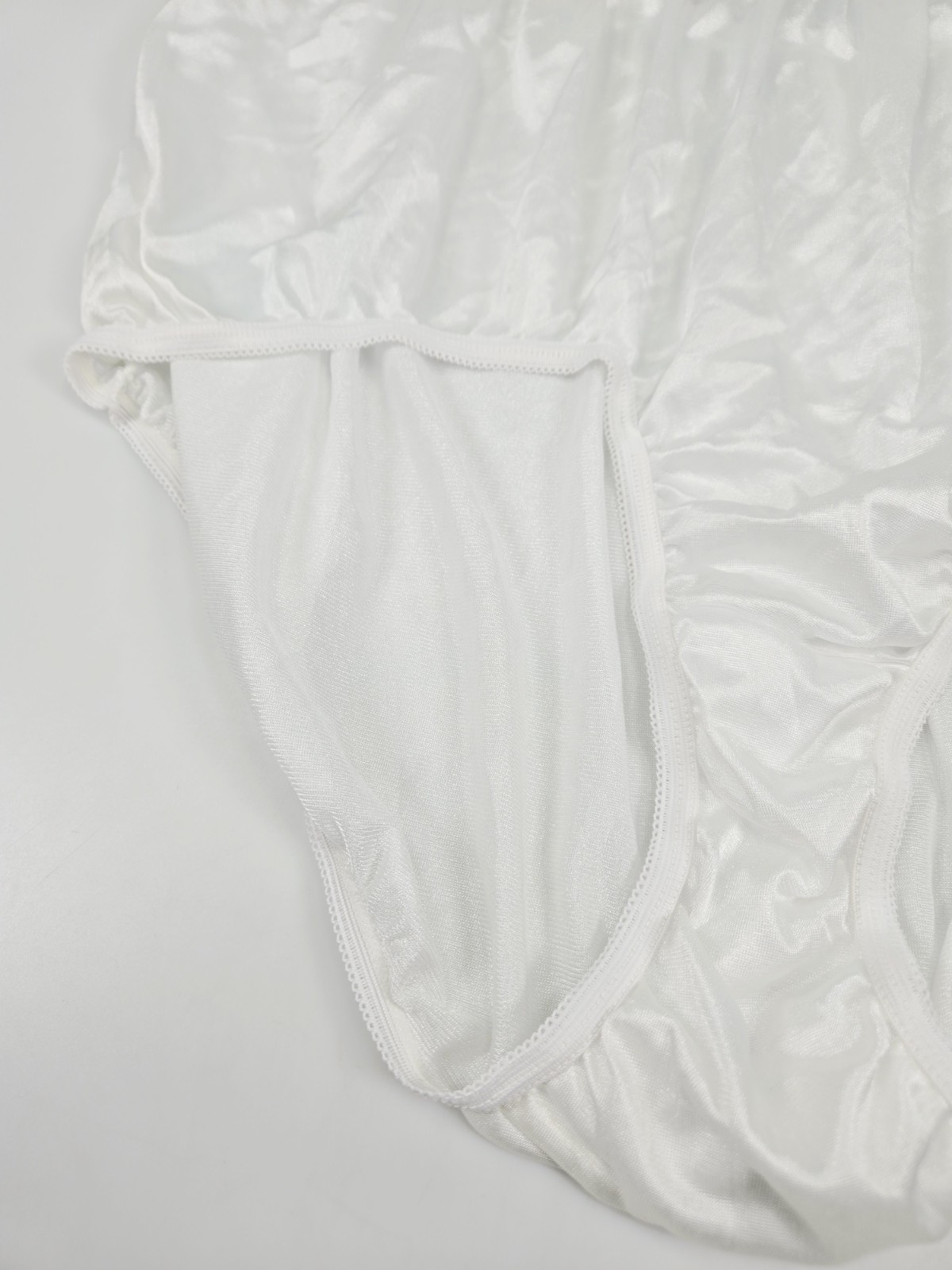 Vintage Venezia Nylon Silky Sheer Panty Sz 14 Granny Sissy High Rise White Sexy