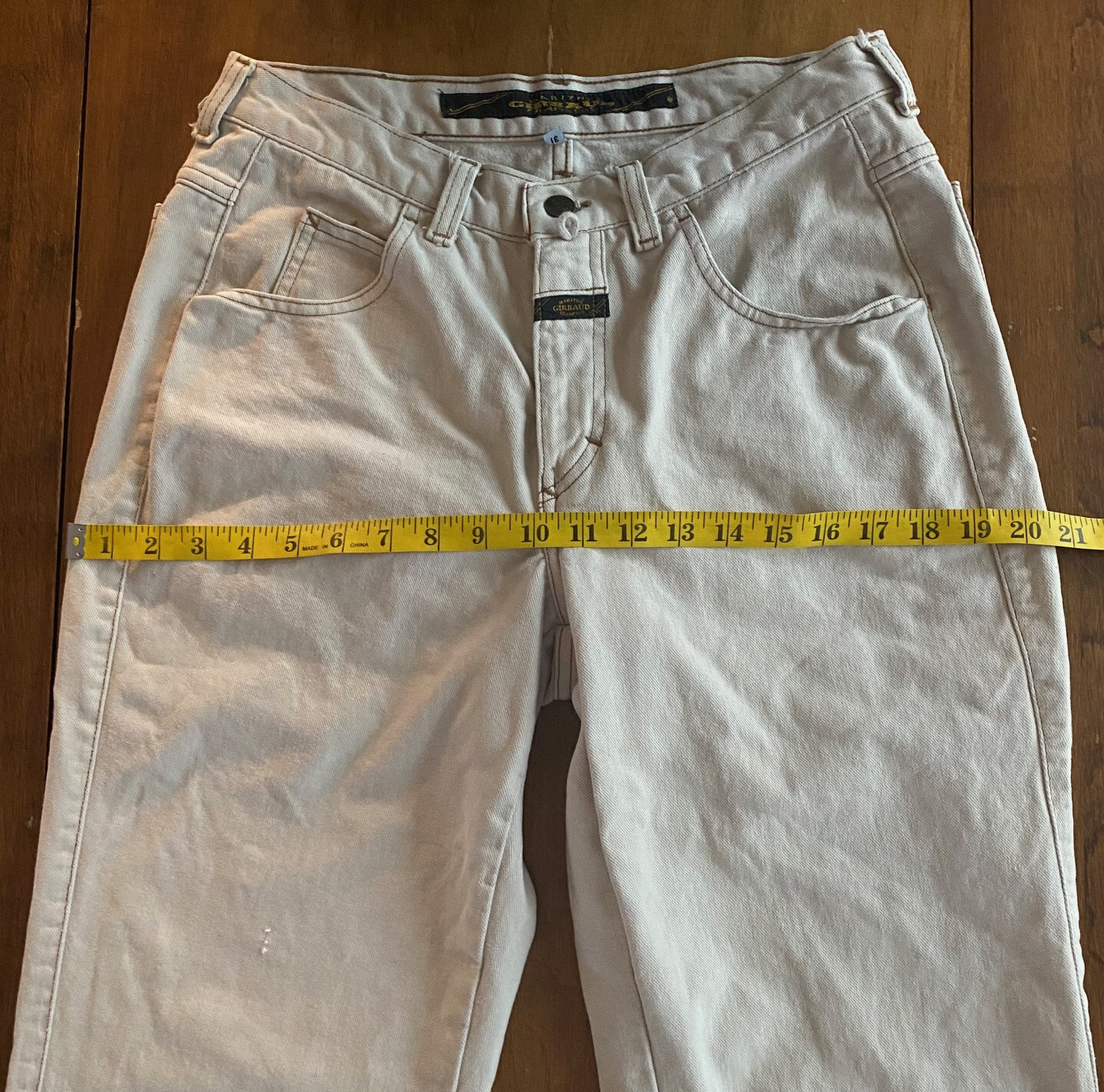 Vintage GIRBAUD Jeans from Marithe Francois Girbaud TAN CREAM Size 31