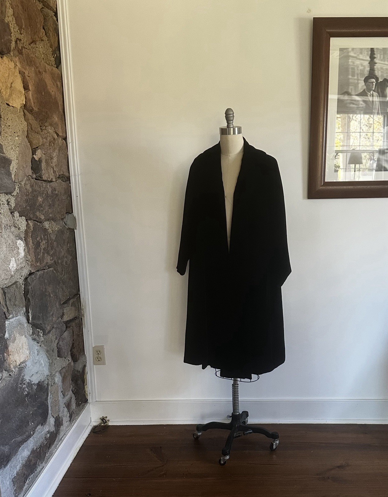 Vintage 1950’s Black Velvet Evening Coat