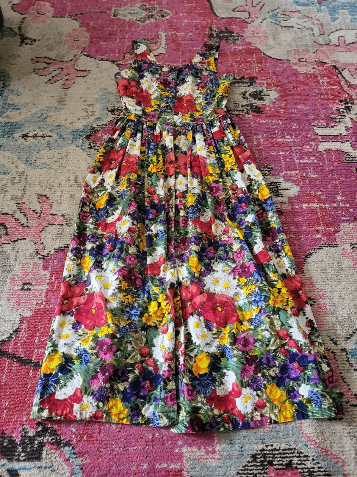 Tangibles womens Small floral dress spring summer cottagecore wildflowers chic