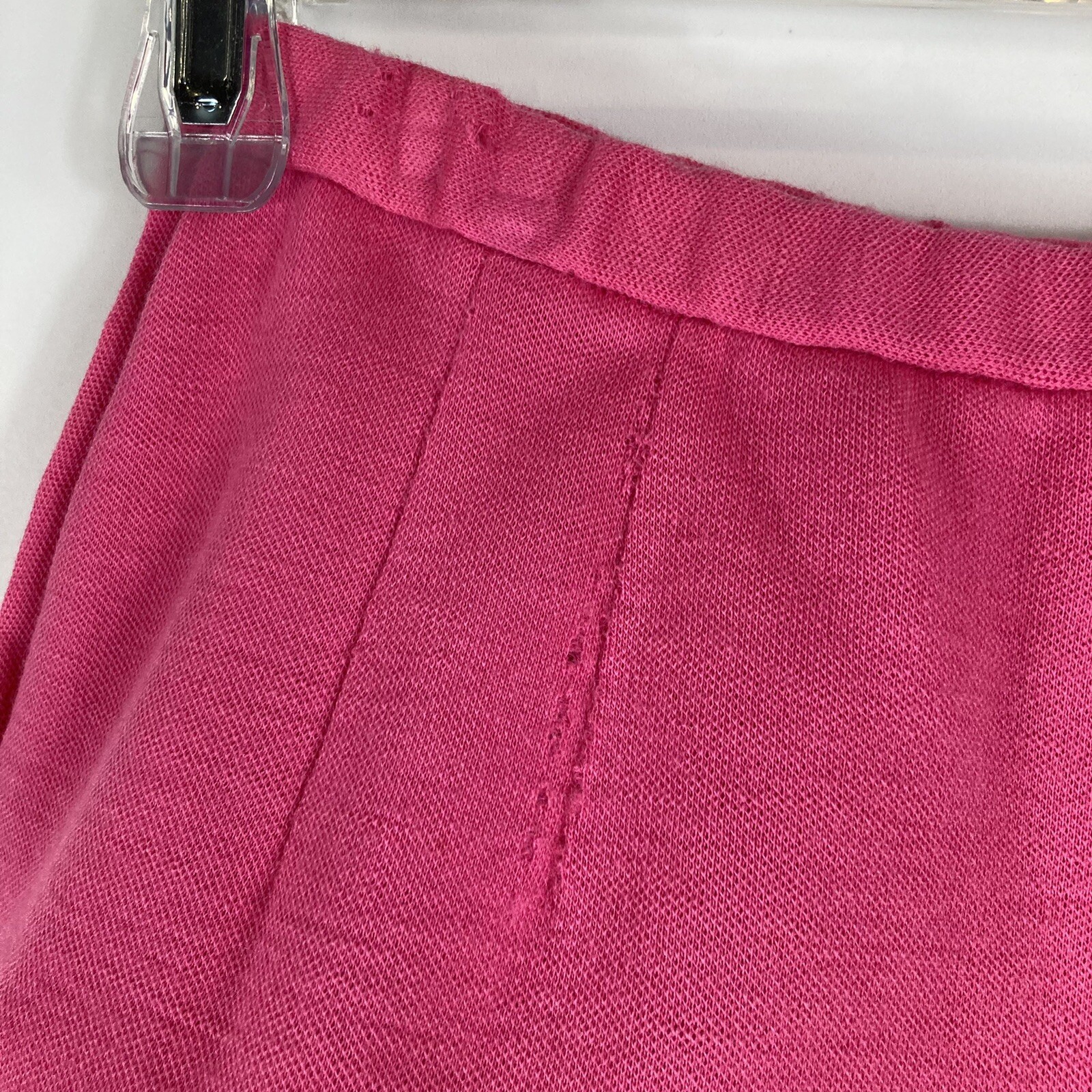 VTG Marie Phillips Pink Ivory 100% Worsted Wool Flat Knit Suit Skirt Set Women M