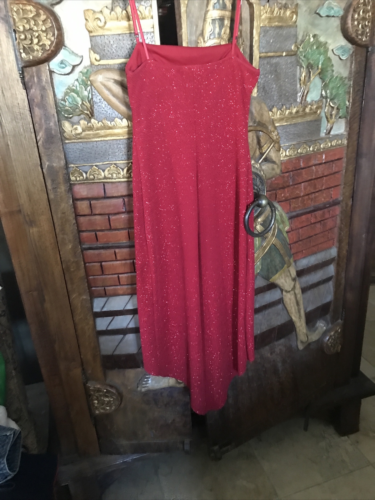 vtg 90s jodi kristopher ruby red sparkle party dress