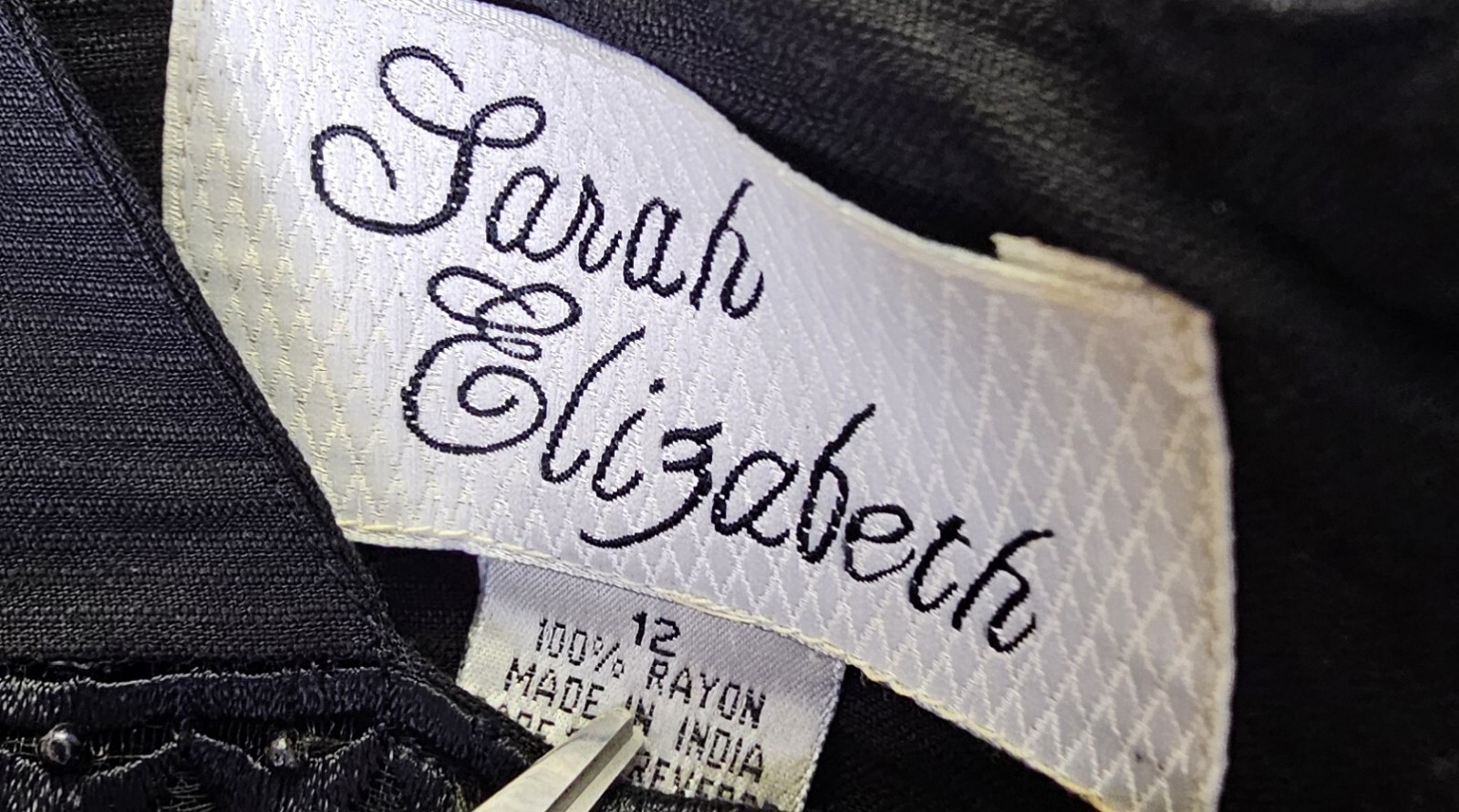 Vintage rayon gauze weight Sarah Elizabeth cottage core short sleeve dress sz 12