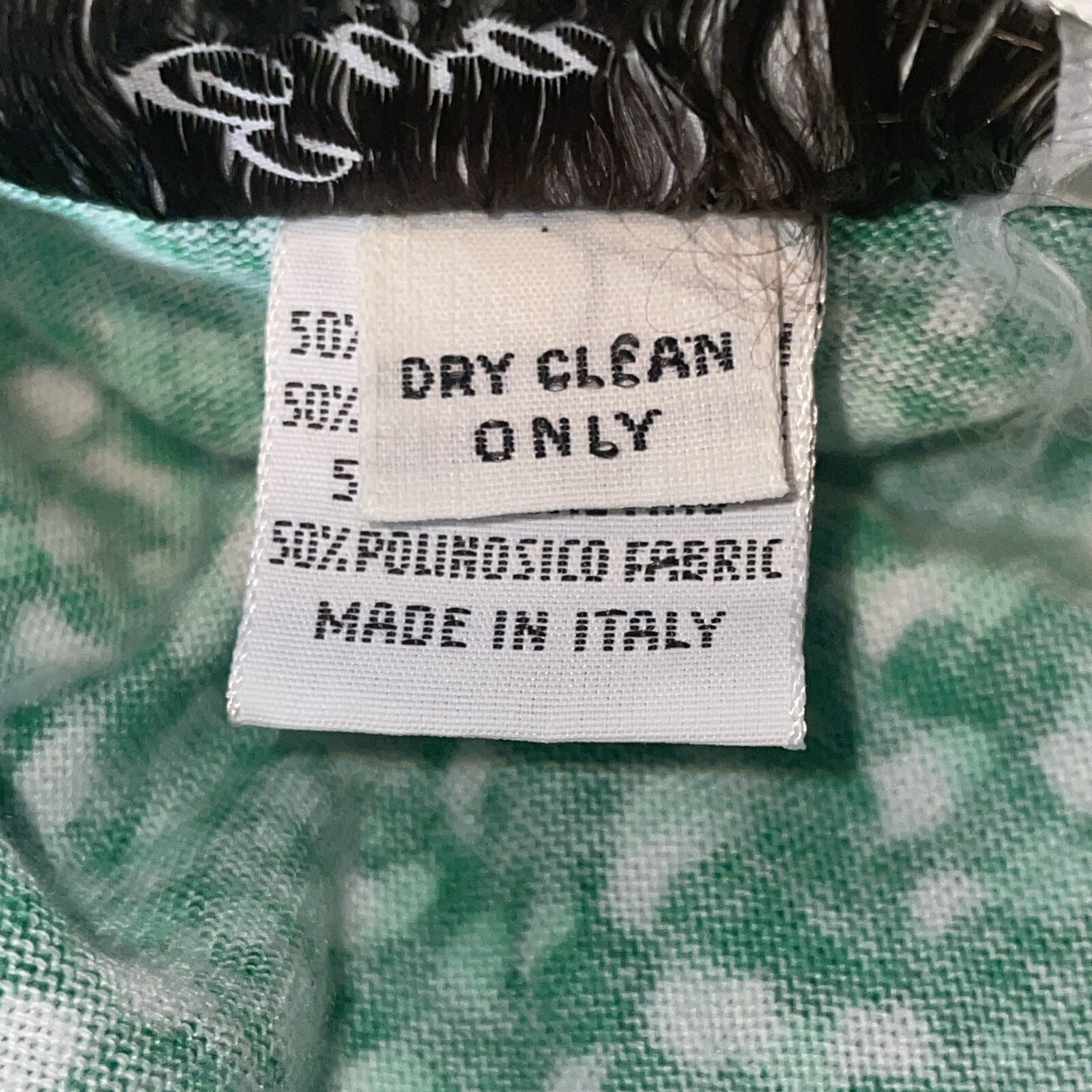 Vintage Eva Robert Janan 1970s Green Print Wrap Dress NOS NWT C-35″ 6 8