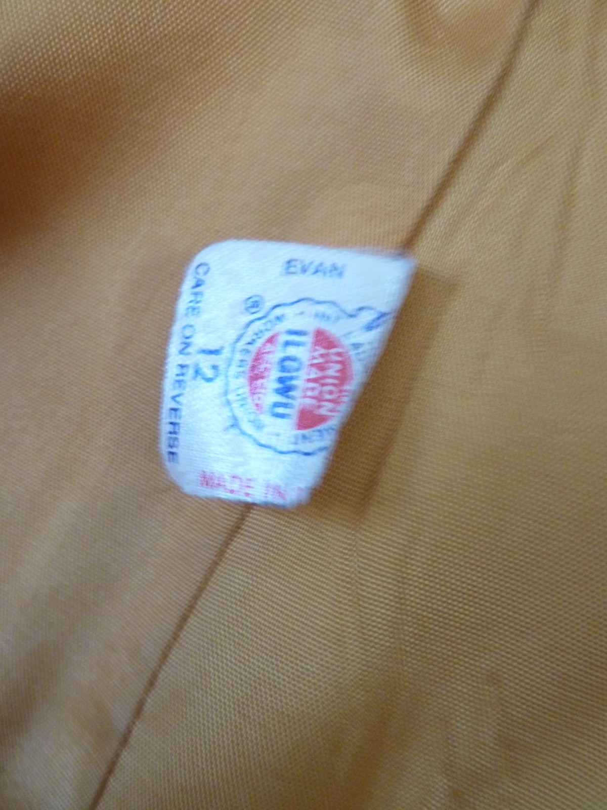 Vintage Evan Picone 100% Wool Union Mustard Yellow Princess Seam Coat 12 USA