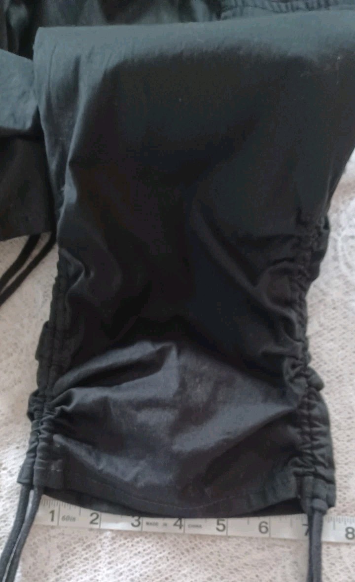 NWT VINTAGE Y2K GRUNGE JAZZIE LONDON BLACK CARGO RUCHED CAPRIS W/BELT JUNIORS 2X
