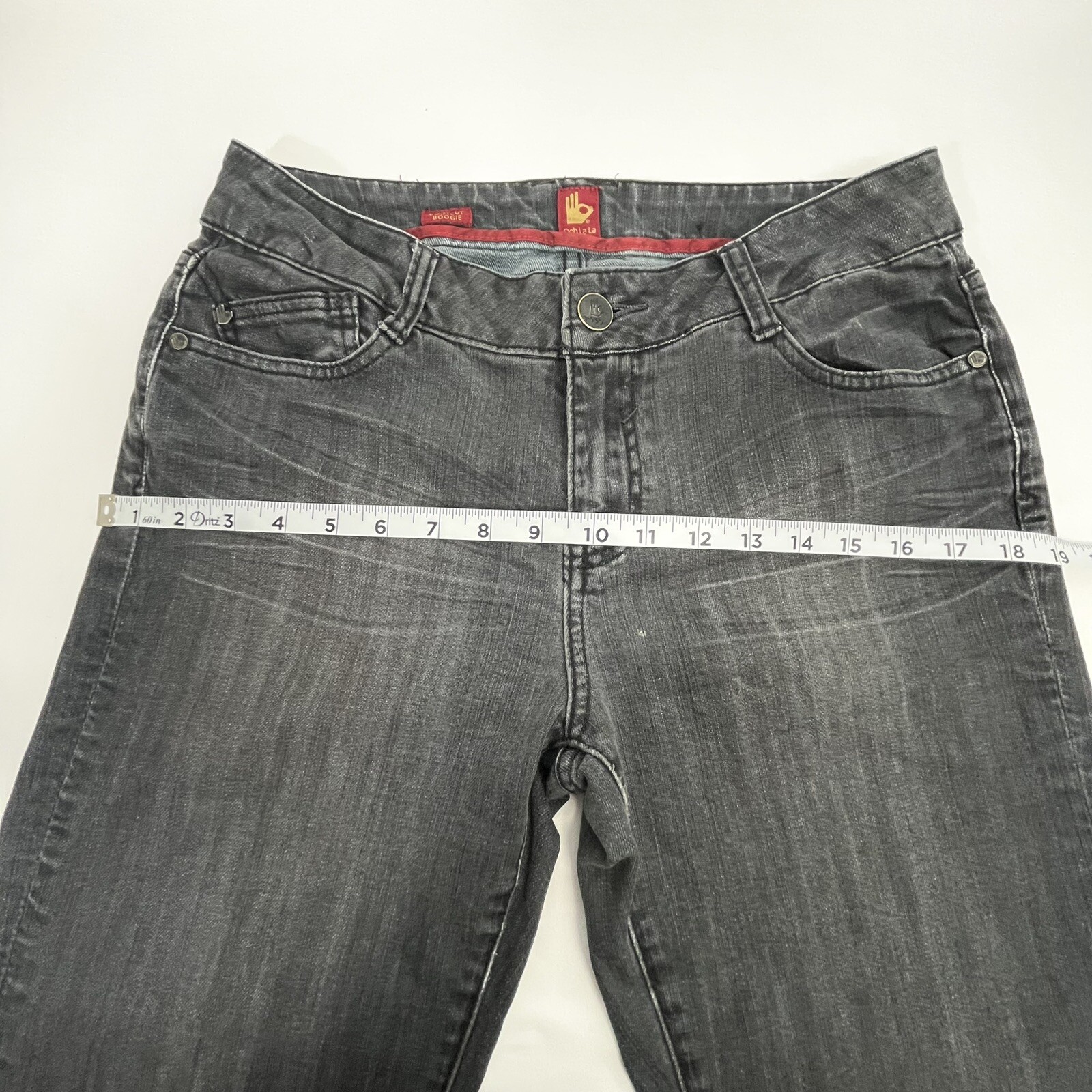 Sasson Jeans Sz 8 Black Bootcut Boogie 32” Inseam Y2K Ooh La La Women’s Vintage