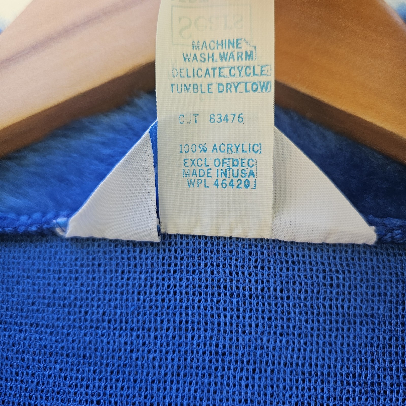 Vtg 1970s Sears At HomeWear 1/2 Zip Robe Womens XSP 4/6 Fuzzy Plush Blue Glam