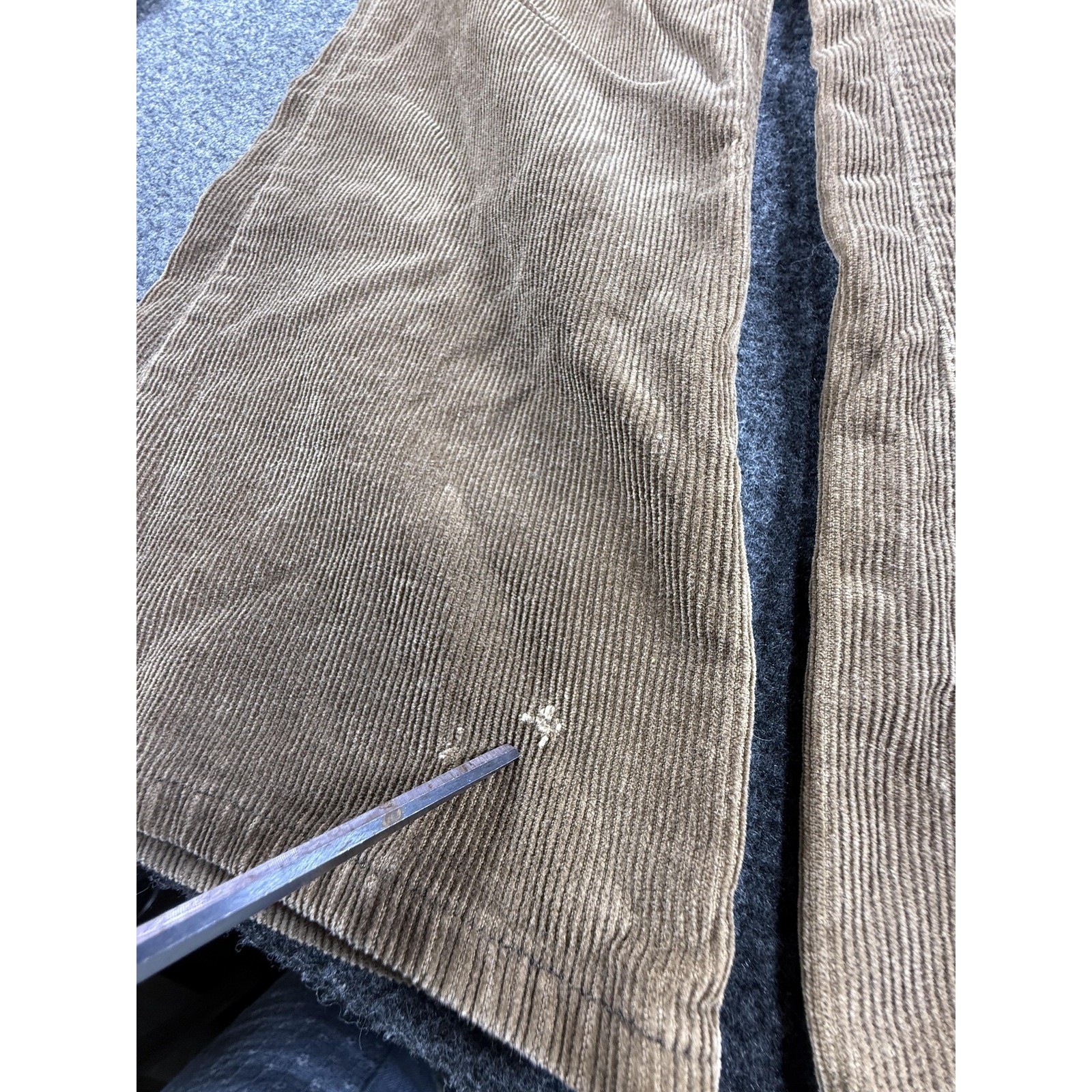 Wrangler High Rise Wide Leg Tan Corduroy Pants Size 27 Vintage Boho Retro Grunge