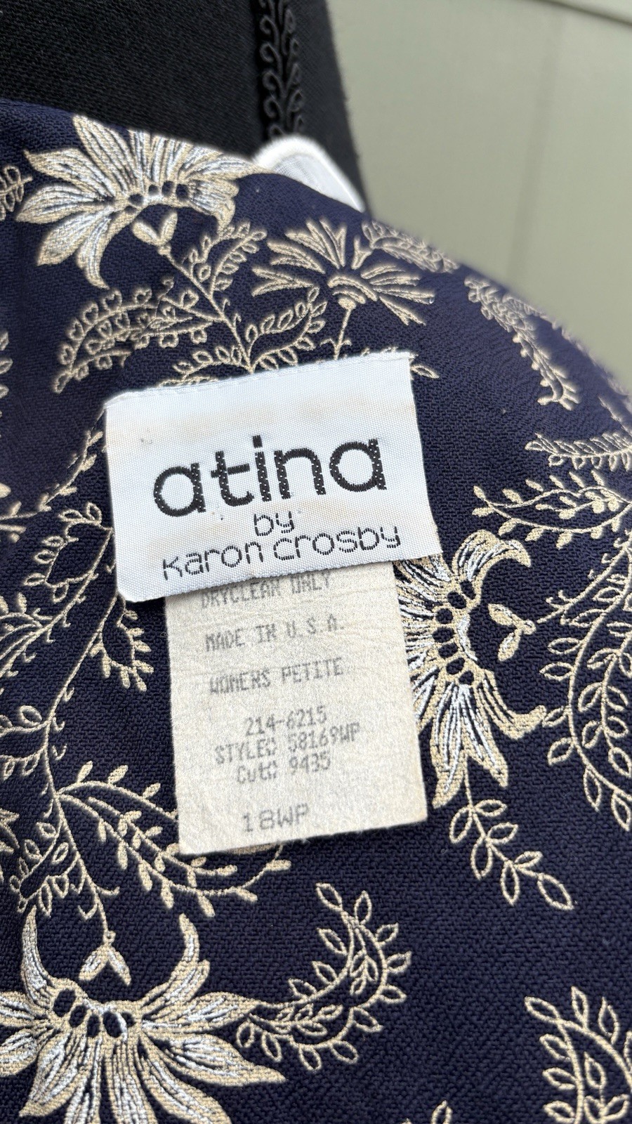 vtg Karon Crosby 80s Western Prairie Floral Lace Bib Button Down Peasant Dress