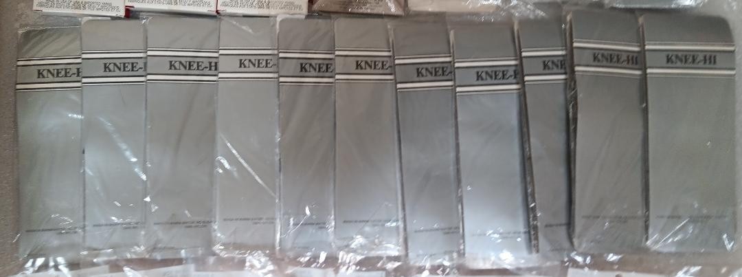 Lot of 45 VTG Knee Highs Blk, Bge Assorted Brands Plus & 9-11 Sz – 80s 90s -NOS!