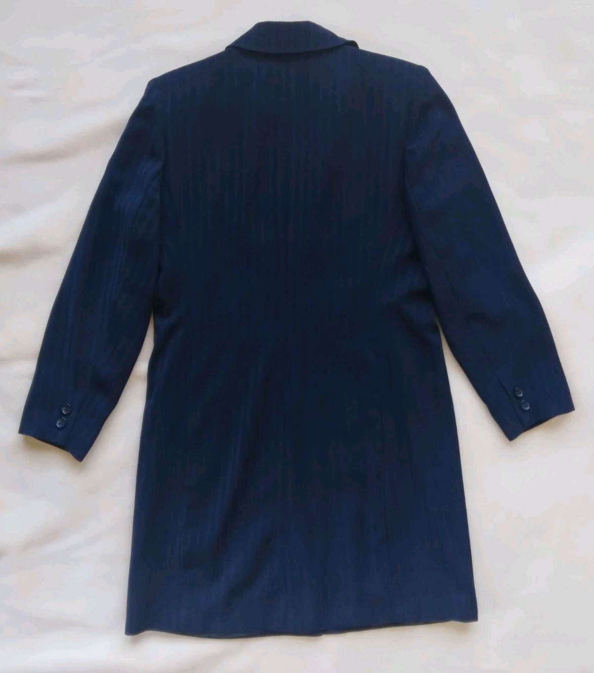 Bill Blass Womens Blazer Sz 14 Sport Jacket Dress Coat Navy w/ Pinstripes