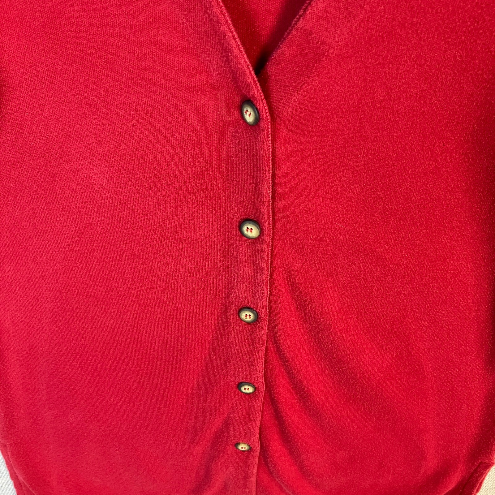 Vintage Moda Int’l Red Knit Vest Size S Made In USA 80s 90s