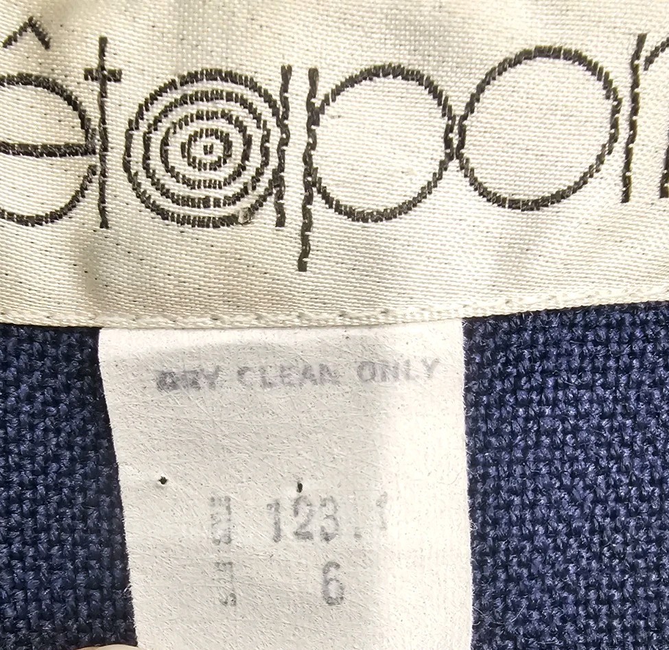 Vintage Lined Navy Pretaporte Coat Dress w/White Mother of Pearl Buttons Sz 6