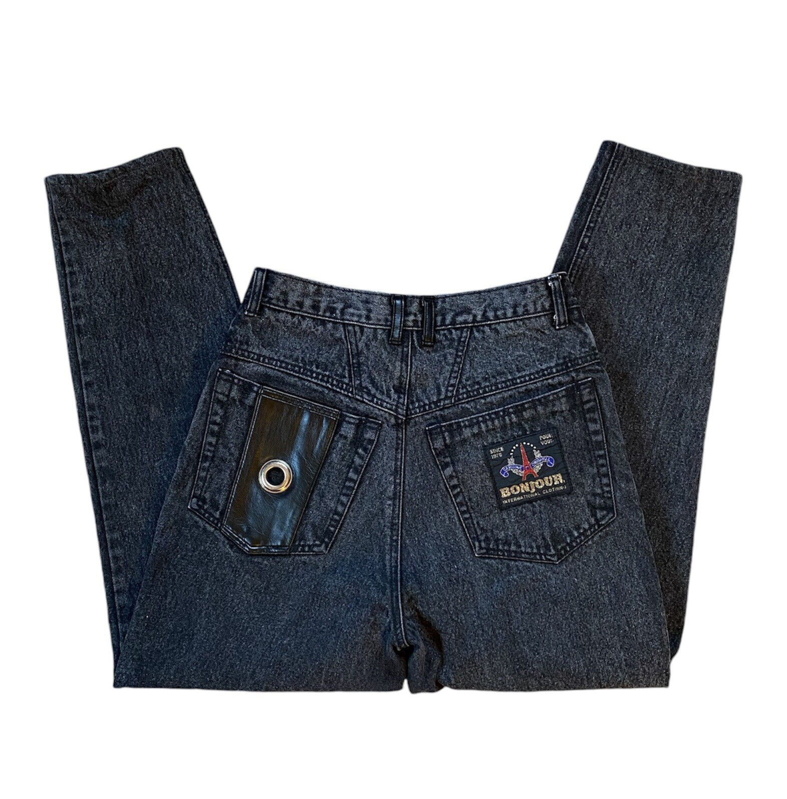 Vintage Bonjour Goth Hip Hop Punk High Waisted 100% Cotton Jeans