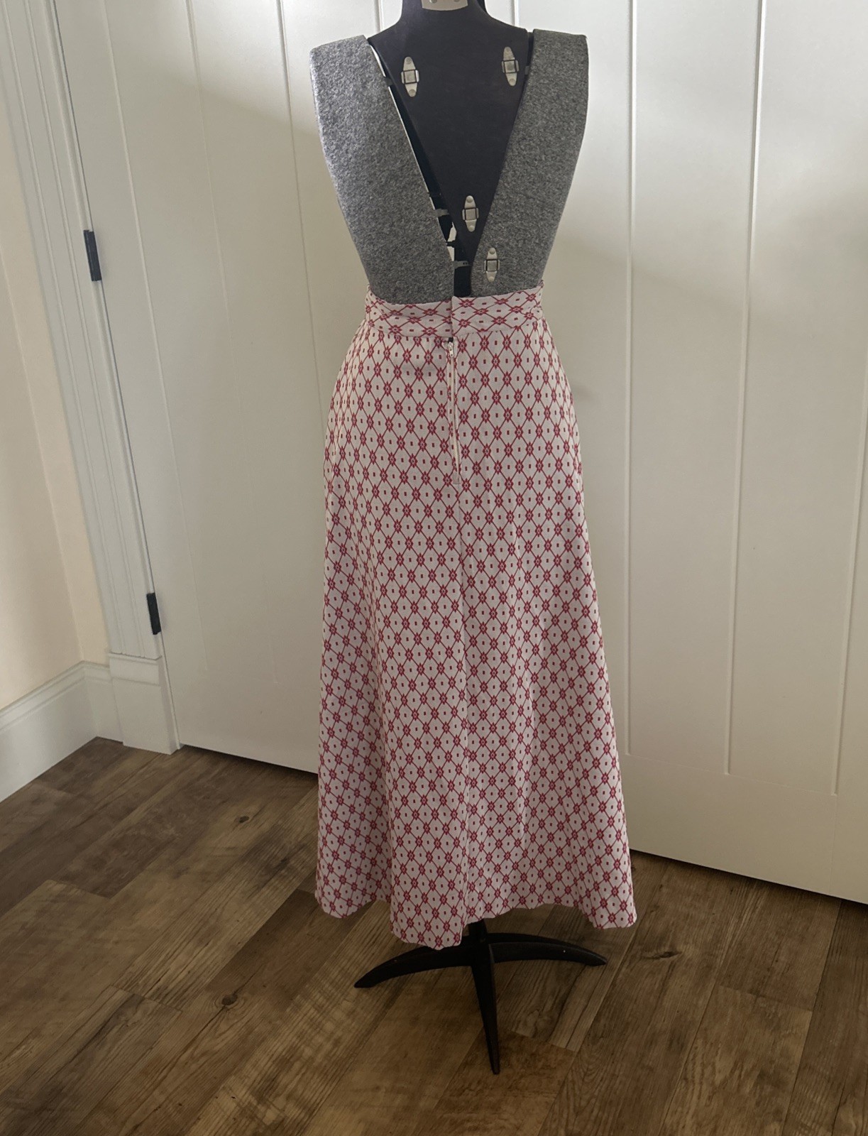 Vintage 1970’s Handmade Polyester Ankle Length Skirt Size S