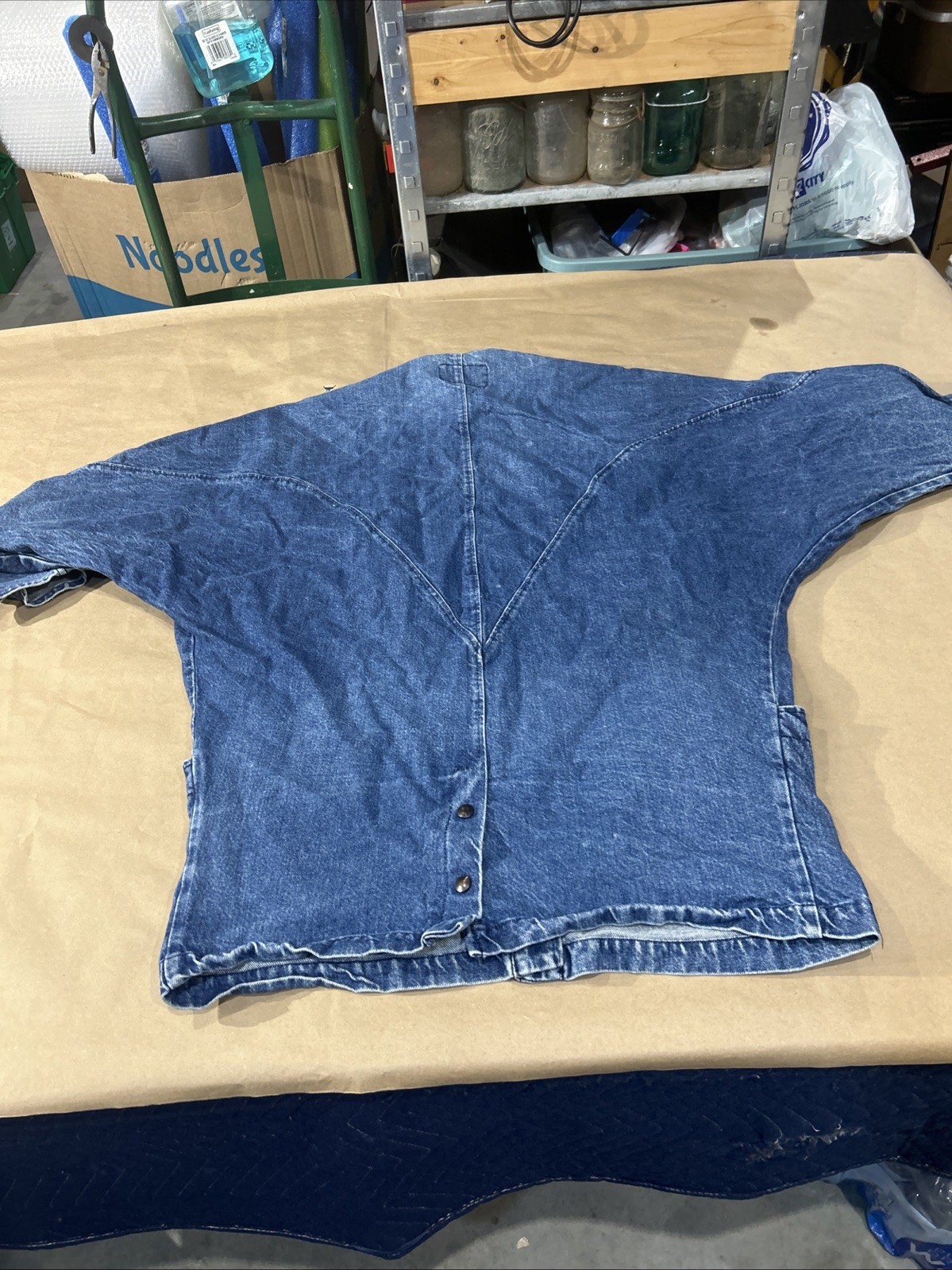 Vintage 1980’s Retro Learsi Denim Oversized Blue Jean Jacket Women’s Size 18 1/2