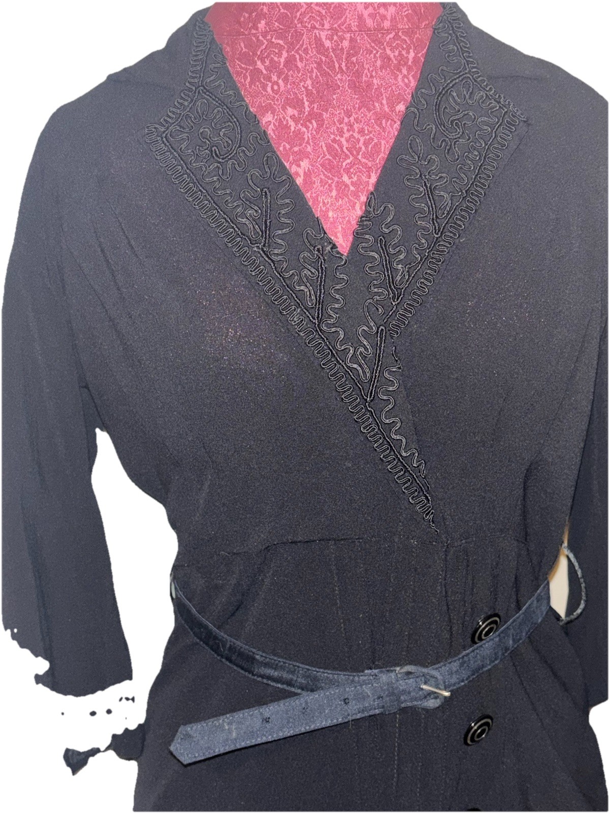 1940’s Genuine Navy Day Dress Pin Up Medium WW2 Era Vintage Retro
