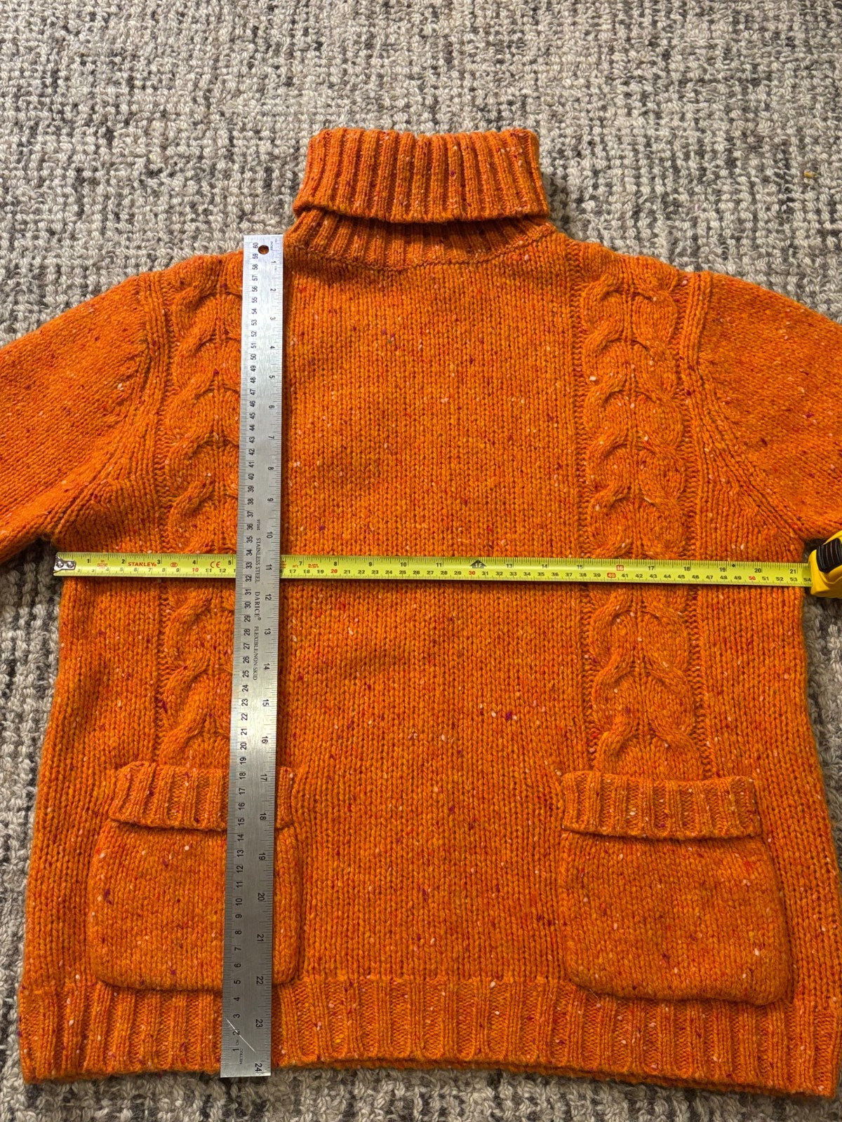 Vintage J. Crew Clifford & Wills 100% Wool Cable Knit Turtleneck Women’s Large L