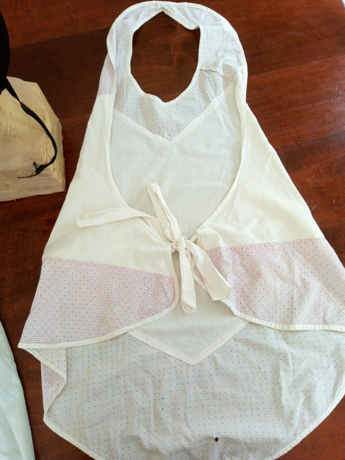 Vintage Mennonite Women’s Lot Bonnet, 2 Smock Aprons, Handkerchief, and 4 Books